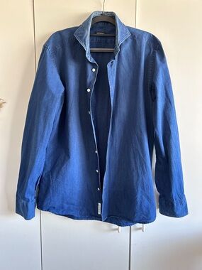 Suit Supply Denim Button Down Shirt • Sz 19.5